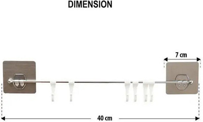 SJK Stick rail hook 154 Hook Rail 6(Pack of 1)