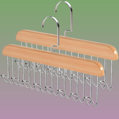 Jaltyr 8 HOOK WOODEN HANGER STORAGE HANGERS Hook 8(Pack of 2)
