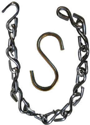 Q1 Beads 2 Ft Chain Heavy Duty 200 KGS Cap for Garden Swing/ Jhula,Hammock with 1 S Hook Hook 1(Pack of 1)