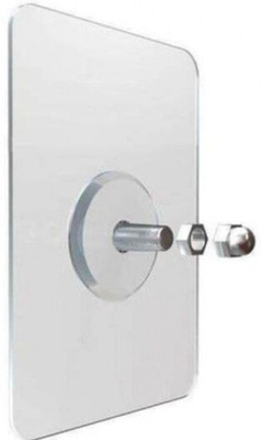 ORIVELLE Chrome Shower Rod Hook(White)