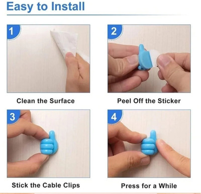 QinPin Silicone Thumb Hooks Self Adhesive for Hanging Frames Clothes (Pack of 5) Hook 1(Pack of 1)