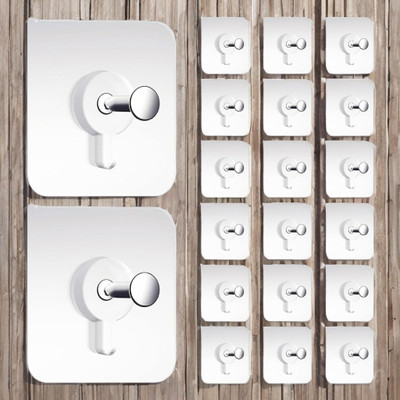 SJV Wall Hooks Without Drilling Hooks for Bathroom, Kitchen & Office Photo frame Hook 20(Pack of 20)