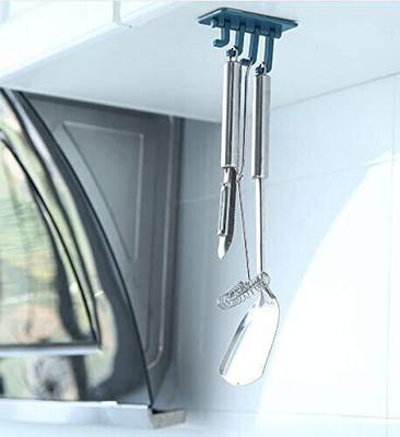 V2H durable Coat and Hat Rack 4 Folding Hooks Wall Mount Decorative Home Storage Hook 4(Pack of 1)