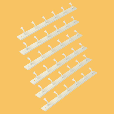 manvi PCKI6 Door/Wall Hook Hanger Set of 6 (Color-Ivory) Hook Rail 6(Pack of 6)