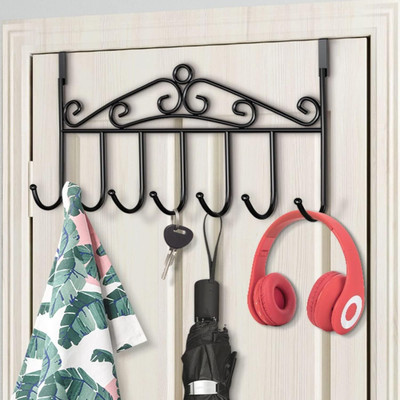 Sga Over the Door Hanger 7 Hooks for Clothes ETC. NO Hole Drilling Required Door Hanger