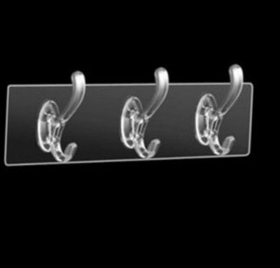 MOHAK Multi-Purpose 6 Hook Towel Hanger, Utensil Hook Holder, Utility Hooks Hook Rail 3(Pack of 1)