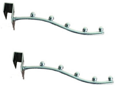 Q1 Beads 2 Pcs. 200mm Square Pipe Hanger for 15x30 mm Square pipe(5 Beads) Display Hanger Hook Rail 5(Pack of 2)