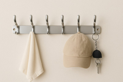 rashi Stainless Steel Hanger 0010 Hook Rail 6(Pack of 1)