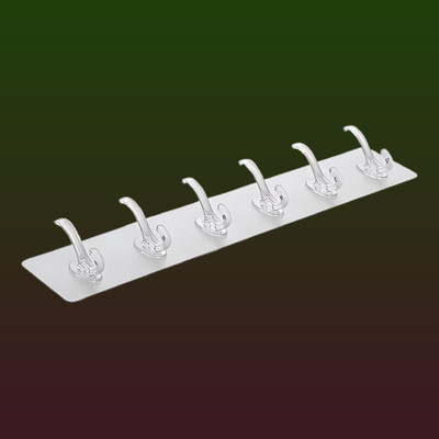 Ivoaynex Self Adhesive Six Hook All-Purpose Hook Sticker Roll - Pack Hook 12(Pack of 2)