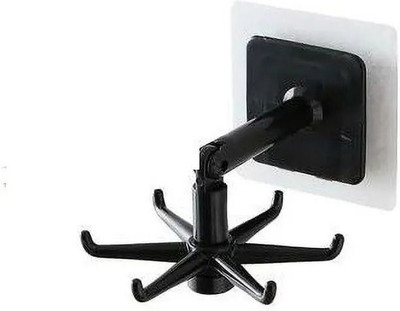 VRDH Wall mounting Self Adhesive 360 Degree Rotating Hook for Hanging(Pack of 1)1.424 Hook 6(Pack of 1)