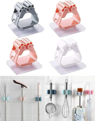 VRDH Multicolor Plastic Broom Holder(6 Holders)