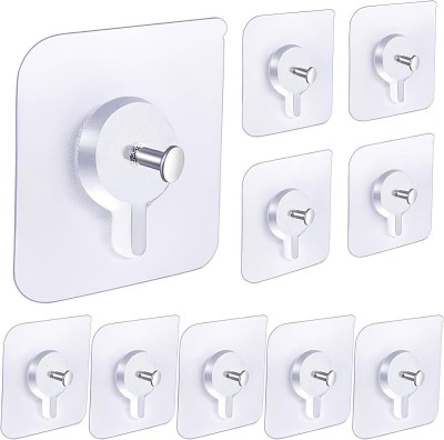 Neelameretail NEW_Wall Stick Hook Wall for Photo Frames, self Adhesive Hook Hook 1(Pack of 10)