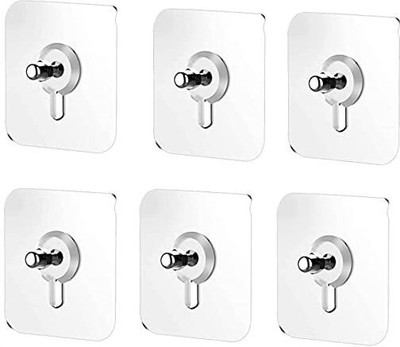 CoreValues Pack of 10 Nail Free Wall Screw Adhesive Non-Trace No Drilling Hook 10(Pack of 1)
