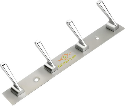 Growfynd Premium Stainless Steel 4 Pin Cloth Hanger, Cloth Hook Hook Rail 16(Pack of 4)