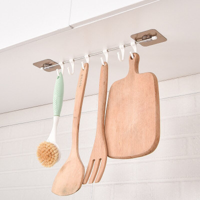 Radha Multipurpose use bathroom and kitchen storage hook Hook Rail (Pack of 1) Hook Rail 1(Pack of 1)