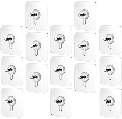 STEFFAN 20 Pcs Heavy Duty Adhesive Nail Hooks - Versatile Wall Hangers Hook 20(Pack of 20)