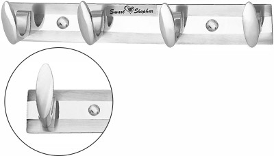 Smart Shophar Stainless steel Wall hook Trums 4 legs Heavy Duty Hanger Kitchen Bathroom Towel Hook Rail 4(Pack of 1)