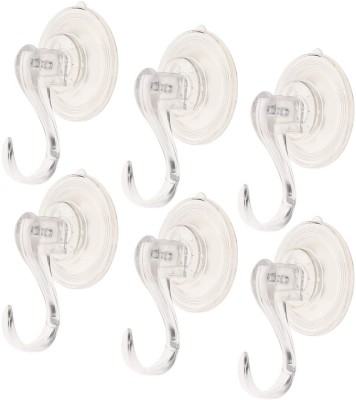 QXORE Suction Cup Hooks Strong Suction Hooks for Bathroom Shower or Kitchen Hook 2(Pack of 6)