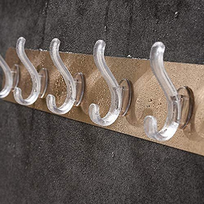 ON GATE Wall Hanger Hooks for Hanging Clothes Strong Self Adhesive Magic Sticker Hook Rail 1(Pack of 2)