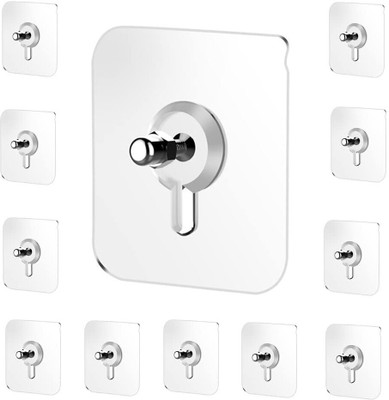 CoreValues Pack of 10 Nail Free Wall Screw Adhesive Non-Trace No Drilling Hook 10(Pack of 1)
