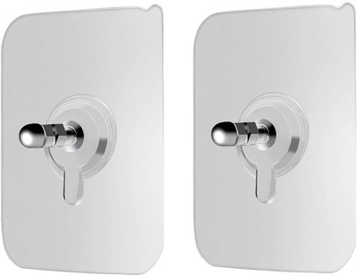 Sellzino Nail Free Wall Hook Seamless Screw Adhesive Non-Trace No Drilling Hook 12(Pack of 12)