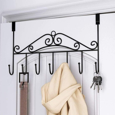 BRIZINGER Decorative Stylish Hook Hanger with 7 Hooks for Home Office Use Hook Rail 7(Pack of 1)