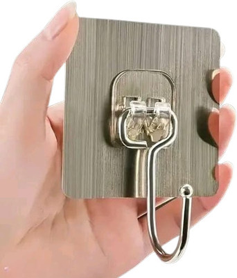 Wyndsell Wyndsell Self Adhesive Golden Hooks | Multipurpose Wall Hook 20(Pack of 20)