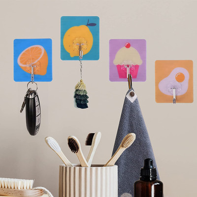 LILA ENTERPRISE Wall Hooks/Hangers/Coat Rack Wall Shelf Hook Wall-Mount Multi-Hook Hook 4(Pack of 4)