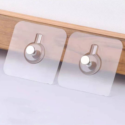 ABINKO adhesive 6mm nail hook hanging photo frame, wall clock, Heavy Duty Transparent Hook 12(Pack of 12)