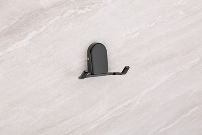 AGMECO Stylish Wall Mounted Robe Hook ( Aura Black) Hook 2(Pack of 1)