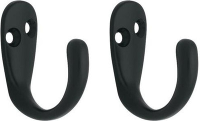 Sureify Silver J Hook Cloth For Hanging keys, Cloth,towel,Holder Hook 1(Pack of 2)