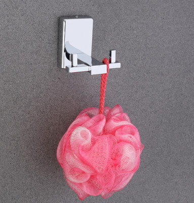 GLOXY Stainless Steel Robe Hooks, Cloth/ Towel Hanger for Bathroom SS202 Hook 2(Pack of 1)