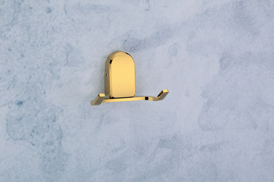 AGMECO Wall Mounted Robe Hook | Modern Bathroom Towel & Cloth Hanger(Aura Gold) Hook 2(Pack of 1)