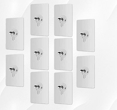 SJK (PACK OF 10)Multipurpose use bathroom and kitchen storage hook 1X513 Hook 1(Pack of 1)