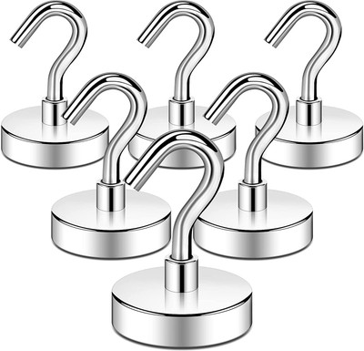 SVULINT Heavy Duty Earth Magnets with Hook 5(Pack of 5)