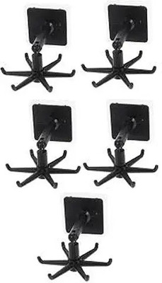 SJK Wall mounting Self Adhesive 360 Degree Rotating Hook for Hanging(Pack of 2) Hook 5(Pack of 1)