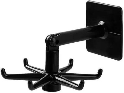 VRDH Wall mounting Self Adhesive 360 Degree Rotating Hook for Hanging(Pack of 1)1.225 Hook 6(Pack of 1)