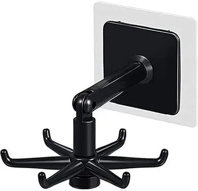 Shrey Wall mounting Self Adhesive 360 Degree Rotating Hook for Hanging(Pack of 1)1.54 Hook 6(Pack of 1)