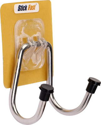 SF - Stick Fast Self Adhesive Series Wall Dual Hook Wall Hangers with Strong Adhesive Tape Hook 1(Pack of 1)