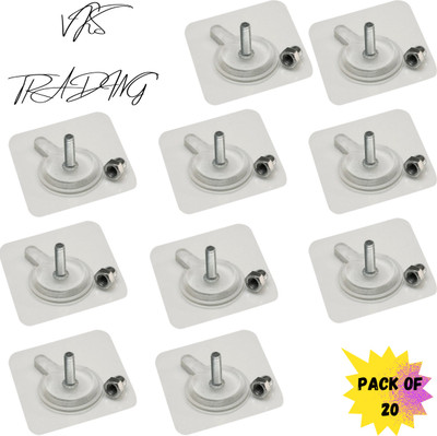 vks trading ADHESIVE SCREW WALL HOOK USED IN FOR HANGING 9017 20PC Hook 1(Pack of 20)