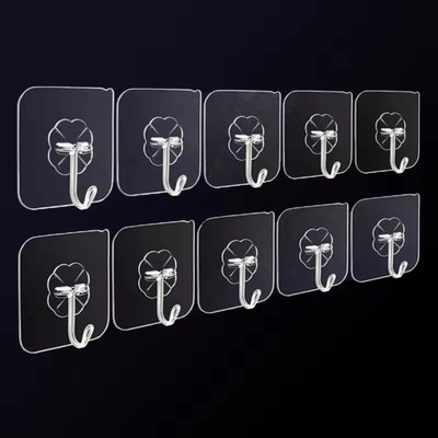 VRDH (Pack of 10) New ABS Hook Towel Hanger for Kitchen/Bathroom/Utensil PINX20.289 Hook 10(Pack of 1)