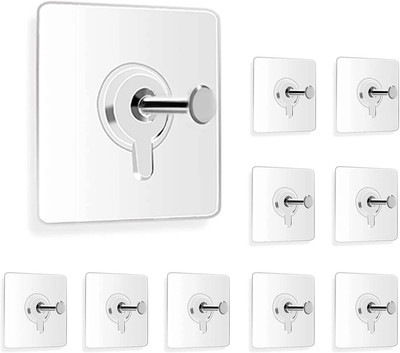 MERCEHIVE 10 pcs adhesive 6mm nail wall hook for hanging photo frame, wall clock Hook 10(Pack of 10)