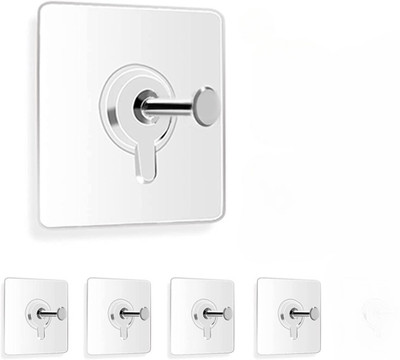 KUNYA Self Adhesive Heavy Duty Non-Trace Stick Wall Hooks for Hanging Hook 5(Pack of 5)