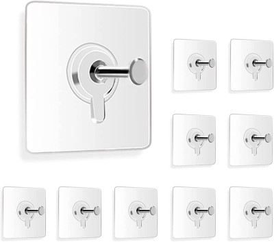 MERCEHIVE 10 pcs adhesive 6mm nail wall hook for hanging photo frame, wall clock Hook 10(Pack of 10)