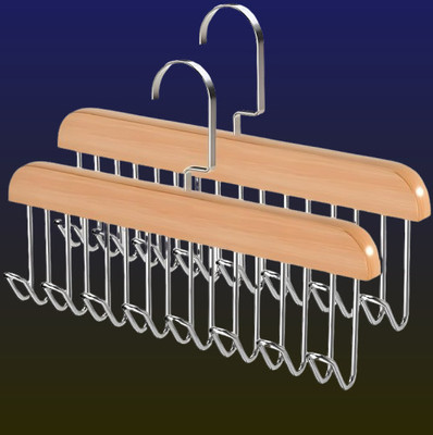 Brynix 8 HOOK WOODEN HANGER STORAGE HANGERS Hook 8(Pack of 2)