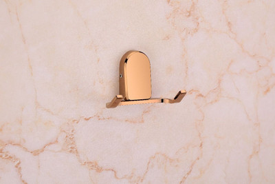 AGMECO Designer Robe Hook – Elegant Look for Bathroom & Wardrobe (Aura Rose Gold) Hook 2(Pack of 1)