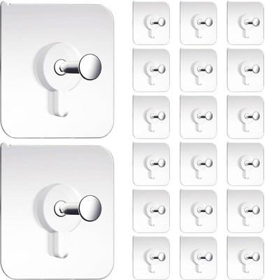 Fashion Point Wall Hooks Without Drilling Hooks for Bathroom, Kitchen & Office Photo frame Hook 20(Pack of 20)