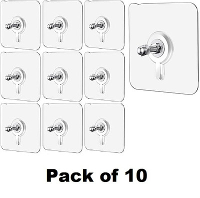 Attilio 10 Pcs Punch Free Screws Nails without Drilling for Frames, Kitchen and Bathroom Hook 10(Pack of 10)