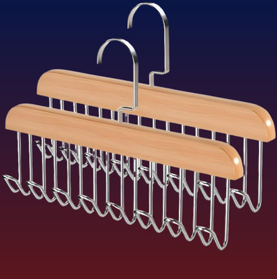 Vakyne 8-Hook Oak Organizer – Headwear Sack & Tee Wooden Shirt Pack of 2 Hangers For  Shirt(Brown)