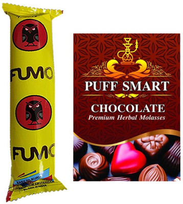 Puff Smart Premium Herbal Flavor Chocolate With 1 Fumo Quick Light Hookah Charcoals(Pack of 1)
